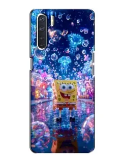 Чехол для OPPO A91 с картинкой «Неоновый океан»