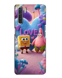 Чехол для OPPO A91 с картинкой «Губка Боб Патрик»