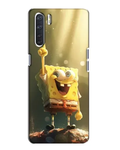 Чехол для OPPO A91 с картинкой «Сияющий Спанч Боб»