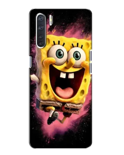 Чехол для OPPO A91 с картинкой «Взрывной Спанч Боб»