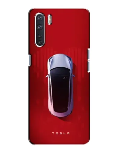 Чехол для OPPO A91 с картинкой «Tesla Top View»
