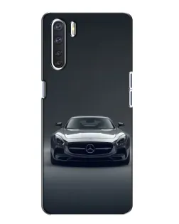 Чехол для OPPO A91 с картинкой «Mercedes на черном»