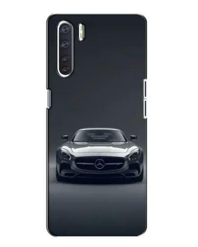 Чехол для OPPO A91 с картинкой «Mercedes на черном»