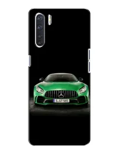 Чехол для OPPO A91 с картинкой «Mercedes — неоновый лого»