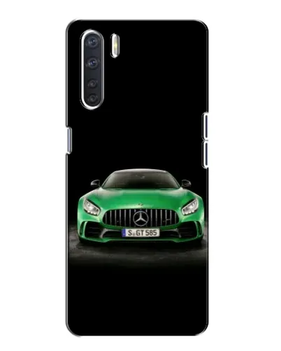 Чехол для OPPO A91 с картинкой «Mercedes — неоновый лого»