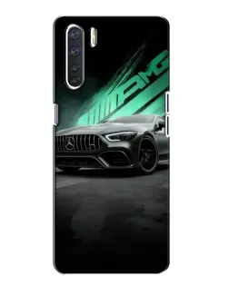 Чехол для OPPO A91 с картинкой «Темный Mercedes AMG»