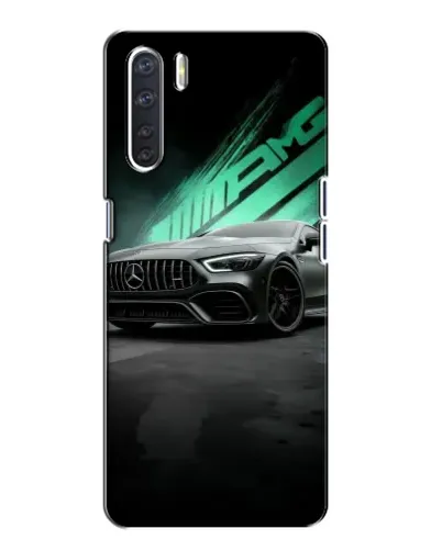 Чехол для OPPO A91 с картинкой «Темный Mercedes AMG»