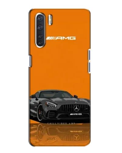 Чехол для OPPO A91 с картинкой «Оранжевый Mercedes AMG»