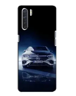Чехол для OPPO A91 с картинкой «Ночной Mercedes EQ»