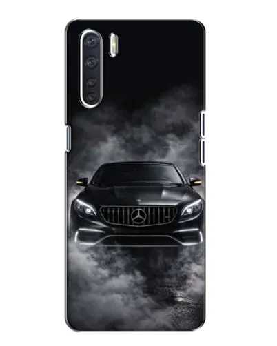 Чехол для OPPO A91 с картинкой «Mercedes в дыму»