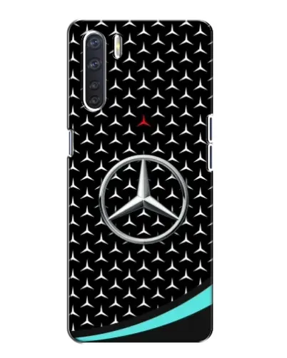 Чехол для OPPO A91 с картинкой «Mercedes — бирюзовый акцент»