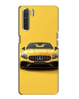 Чехол для OPPO A91 с картинкой «Желтый Mercedes GT»