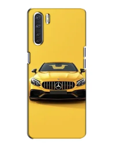 Чехол для OPPO A91 с картинкой «Желтый Mercedes GT»