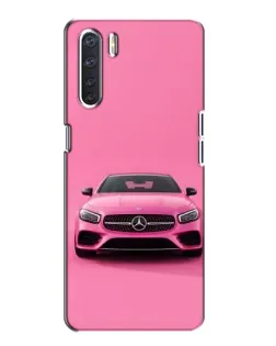 Чехол для OPPO A91 с картинкой «Розовый Mercedes AMG»