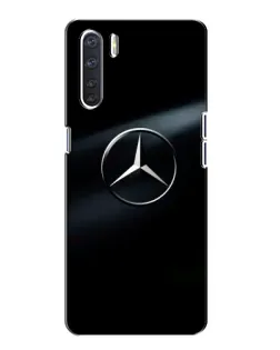 Чехол для OPPO A91 с картинкой «Mercedes на металле»
