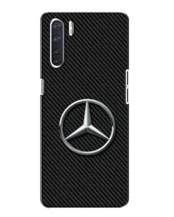 Чехол для OPPO A91 с картинкой «Карбоновый Mercedes стиль»