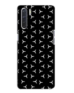 Чехол для OPPO A91 с картинкой «Mercedes паттерн звезд»