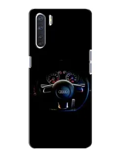 Чехол для OPPO A91 с картинкой «Салон Audi — руль» Чехол для OPPO A91 с картинкой «Салон Audi — руль»