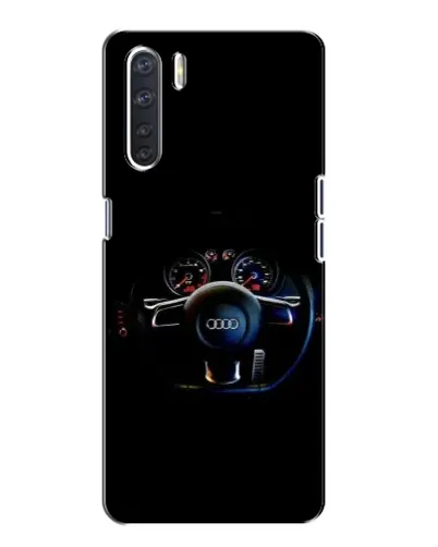 Чехол для OPPO A91 с картинкой «Салон Audi — руль»