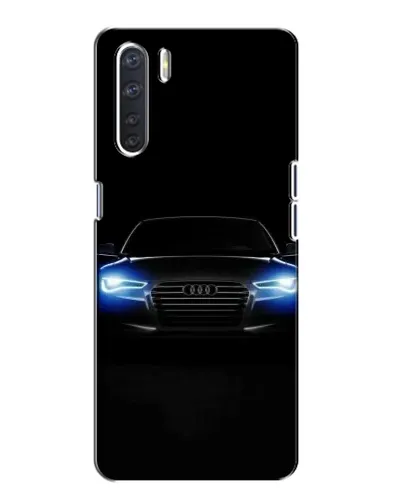 Чехол для OPPO A91 с картинкой «Audi в неоне»