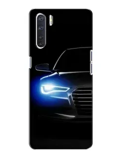 Чехол для OPPO A91 с картинкой «Неоновый взгляд Audi» Чехол для OPPO A91 с картинкой «Неоновый взгляд Audi»