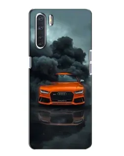 Чехол для OPPO A91 с картинкой «Audi в облаках дыма» Чехол для OPPO A91 с картинкой «Audi в облаках дыма»