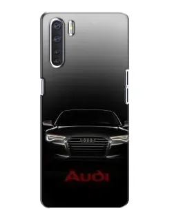 Чехол для OPPO A91 с картинкой «Audi — градиентный контур» Чехол для OPPO A91 с картинкой «Audi — градиентный контур»