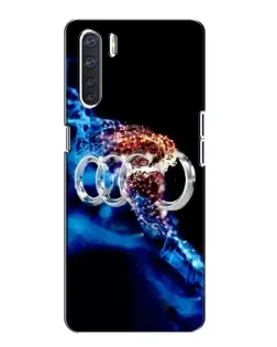 Чехол для OPPO A91 с картинкой «Энергия лого Audi» Чехол для OPPO A91 с картинкой «Энергия лого Audi»