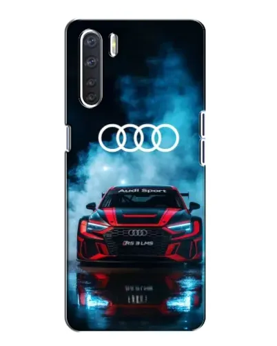Чехол для OPPO A91 с картинкой «Audi Sport — неон»