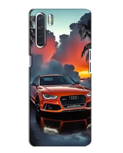 Чехол для OPPO A91 с картинкой «Audi — закат»