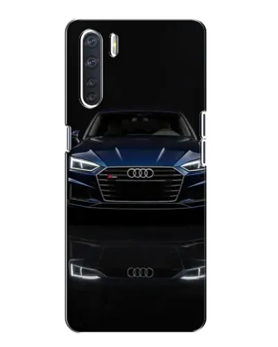 Чехол для OPPO A91 с картинкой «Audi — ночное отражение»