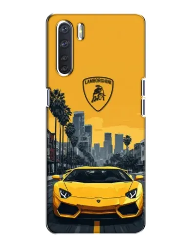 Чехол для OPPO A91 с картинкой «Желтый Lamborghini город» Чехол для OPPO A91 с картинкой «Желтый Lamborghini город»