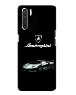 Чехол для OPPO A91 с картинкой «Логотип Lamborghini классика»