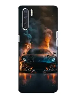 Чехол для OPPO A91 с картинкой «Lamborghini дымная эстетика»