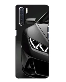 Чехол для OPPO A91 с картинкой «Lamborghini фары детализация»