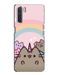 Чехол для OPPO A91 с картинкой «Единорог Pusheen»