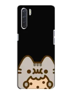 Чехол для OPPO A91 с картинкой «Пушин на черном»