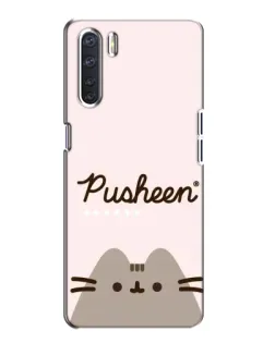 Чехол для OPPO A91 с картинкой «Pusheen логотип»
