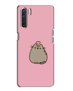 Чехол для OPPO A91 с картинкой «Pusheen сердце»
