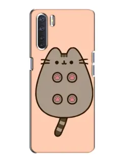 Чехол для OPPO A91 с картинкой «Пушин пузиком кверху»