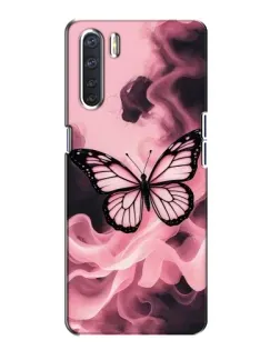 Чохол для OPPO A91 з картинкою «Метелик у диму»