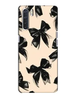 Чохол для OPPO A91 з картинкою «Патерн чорні банти»
