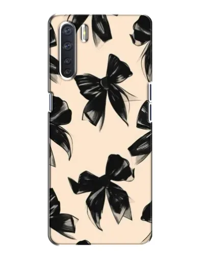 Чохол для OPPO A91 з картинкою «Патерн чорні банти»