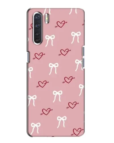 Чохол для OPPO A91 з картинкою «Серця та банти»