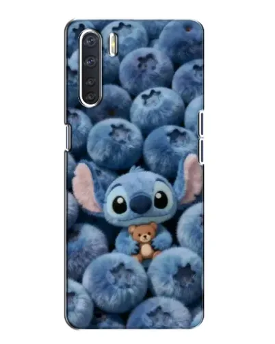 Чехол для OPPO A91 с картинкой «Стич и голубика» Чехол для OPPO A91 с картинкой «Стич и голубика»