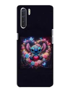 Чехол для OPPO A91 с картинкой «Stitch в цветах» Чехол для OPPO A91 с картинкой «Stitch в цветах»