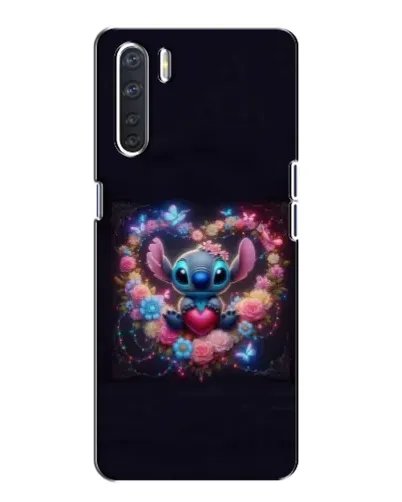 Чехол для OPPO A91 с картинкой «Stitch в цветах» Чехол для OPPO A91 с картинкой «Stitch в цветах»