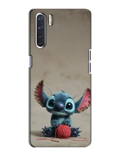 Чехол для OPPO A91 с картинкой «Стич на коричневом фоне» Чехол для OPPO A91 с картинкой «Стич на коричневом фоне»