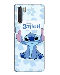 Чехол для OPPO A91 с картинкой «Stitch среди цветов» Чехол для OPPO A91 с картинкой «Stitch среди цветов»