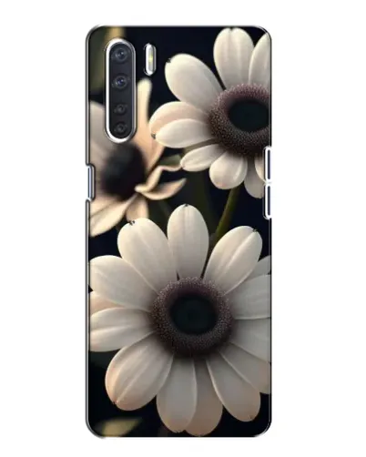 Чохол для OPPO A91 з картинкою «Білі маргаритки макро»